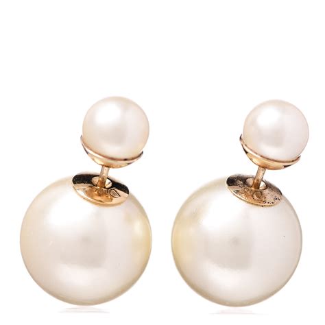 dior tribales perle einzeln|Christian Dior Pearl Tribales Antique Gold Earrings .